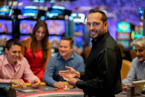 Live roulette table with dealer and multi-camera view